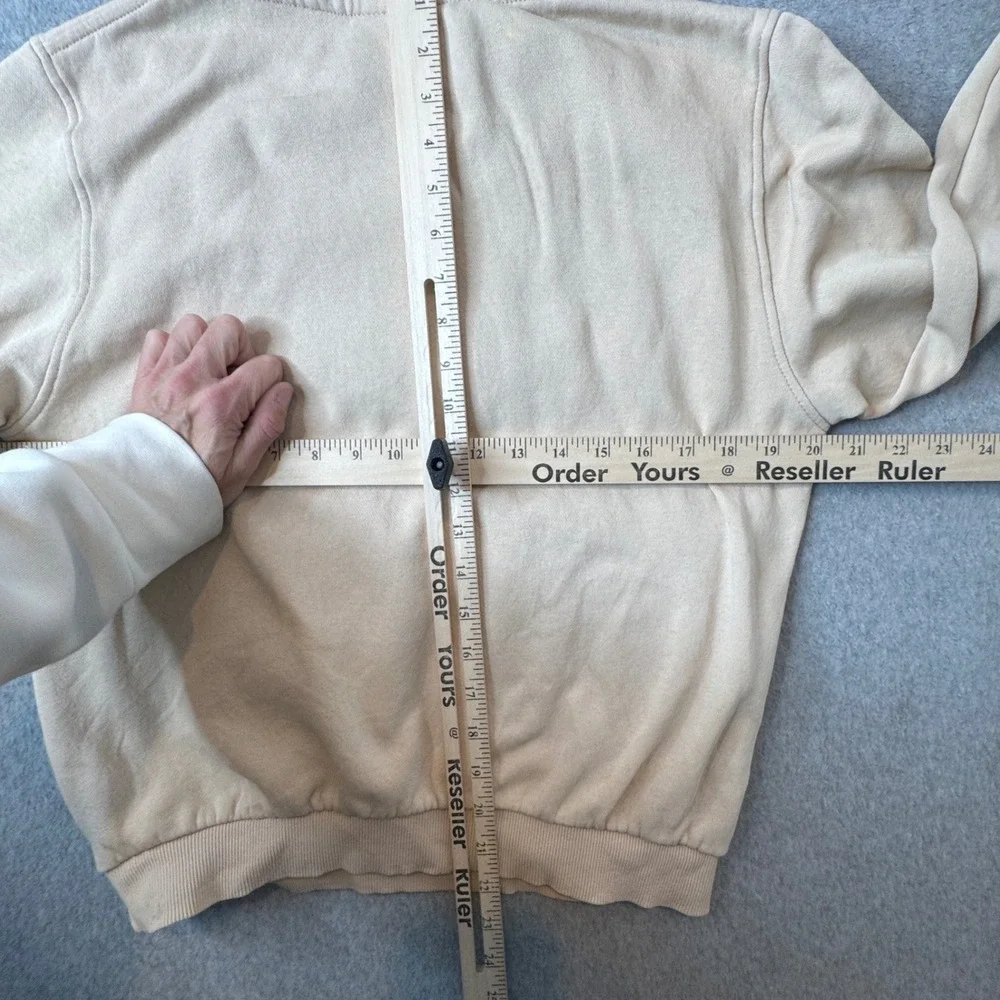 Nike Air Kids Graphic Hoodie‎ Beige Fleece Pullover Size XL